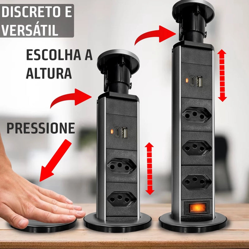 Torre Multiplug Retrátil